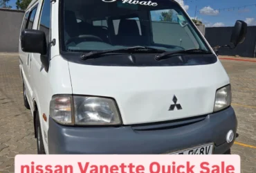 NISSAN VANETTE QUICK SALE QUICK SALE You Pay 30% Deposit Hire purchase installments UpTo 70% financing/finance NO CRB STATUS CHECK Trade in OK