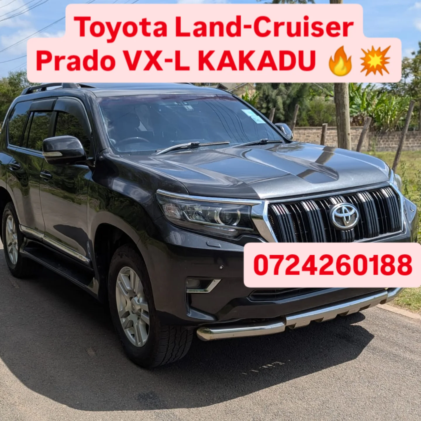 Car/motor vehicle Cars For Sale in Kenya-Toyota Land-Cruiser Prado KAKADU VX-L Local Assembly QUICK SALE You Pay 30% Deposit Hire purchase installments UpTo 70% financing/finance NO CRB STATUS CHECK Trade in OK New 9