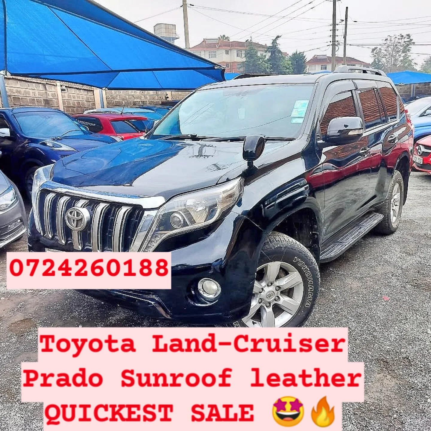 Toyota Land-Cruiser Prado Sunroof QUICK SALE You Pay 30% Deposit Hire purchase installments HP UpTo 70% financing/finance NO CRB STATUS CHECK Trade in OK