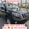 Cars For Sale in Kenya Car/motor vehicle-Toyota Land-Cruiser Prado at Port New Arrival 4.3M duty inclusive QUICK SALE You Pay 30% Deposit Hire purchase installments HP UpTo 70% financing/finance NO CRB STATUS CHECK Trade in OK 12