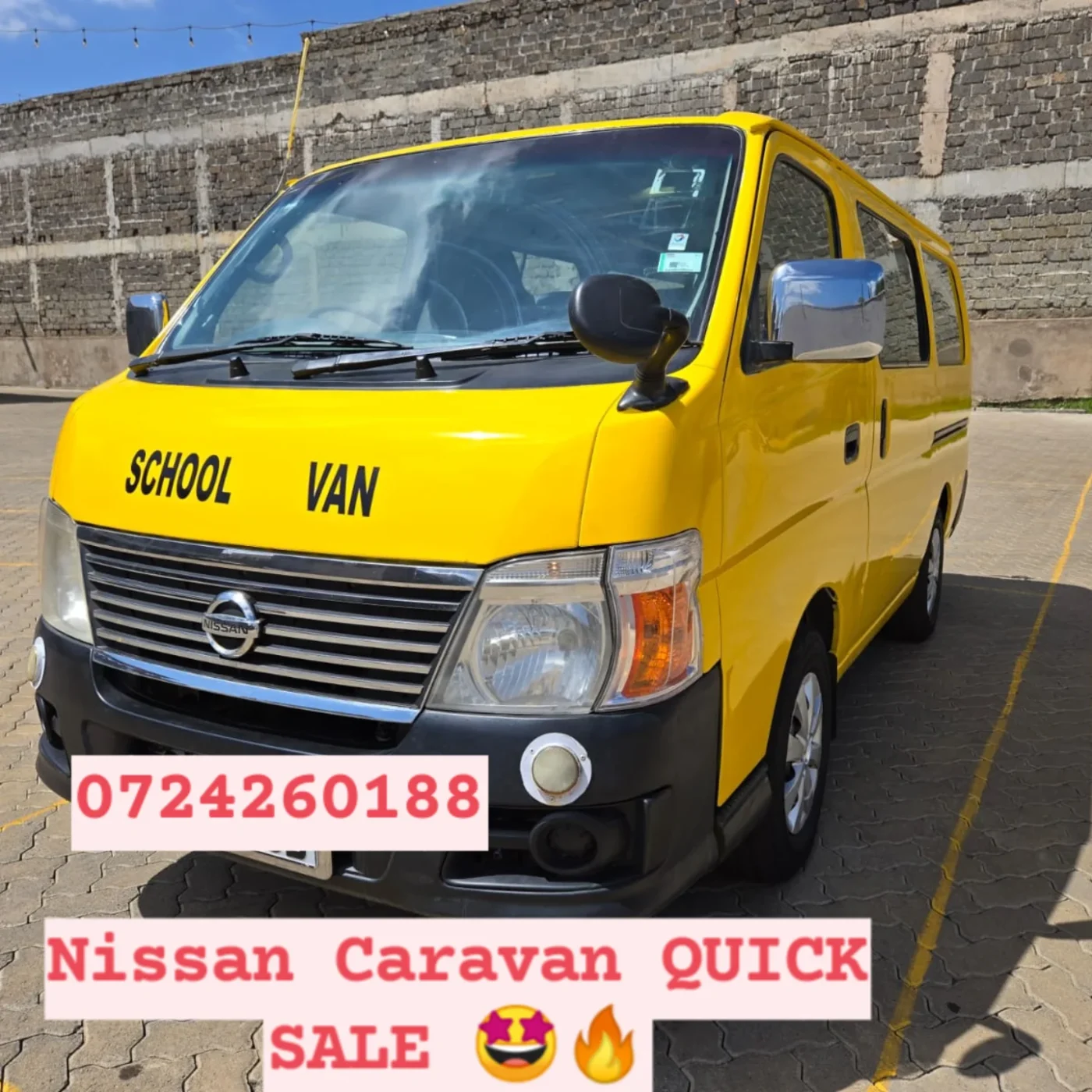 Car/motor vehicle Cars For Sale in Kenya-NISSAN CARAVAN school Van QUICK SALE You Pay 30% Deposit Hire purchase installments HP UpTo 70% financing/finance NO CRB STATUS CHECK Trade in OK