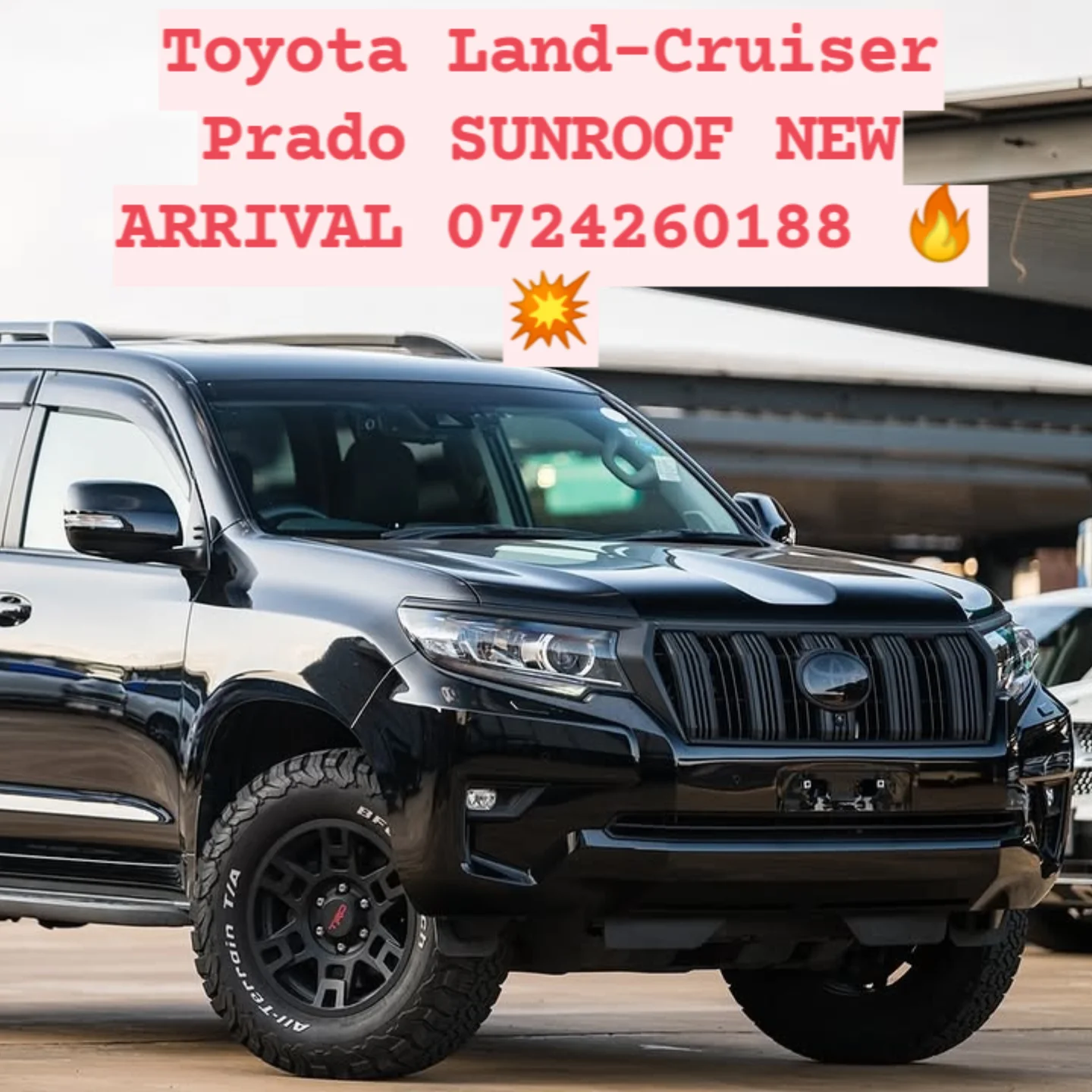 Toyota Land-Cruiser Prado New shape New Arrival Fully loaded Black beauty QUICK SALE You Pay 30% Deposit Hire purchase installments HP UpTo 70% financing/finance NO CRB STATUS CHECK Trade in OK SUNROOF