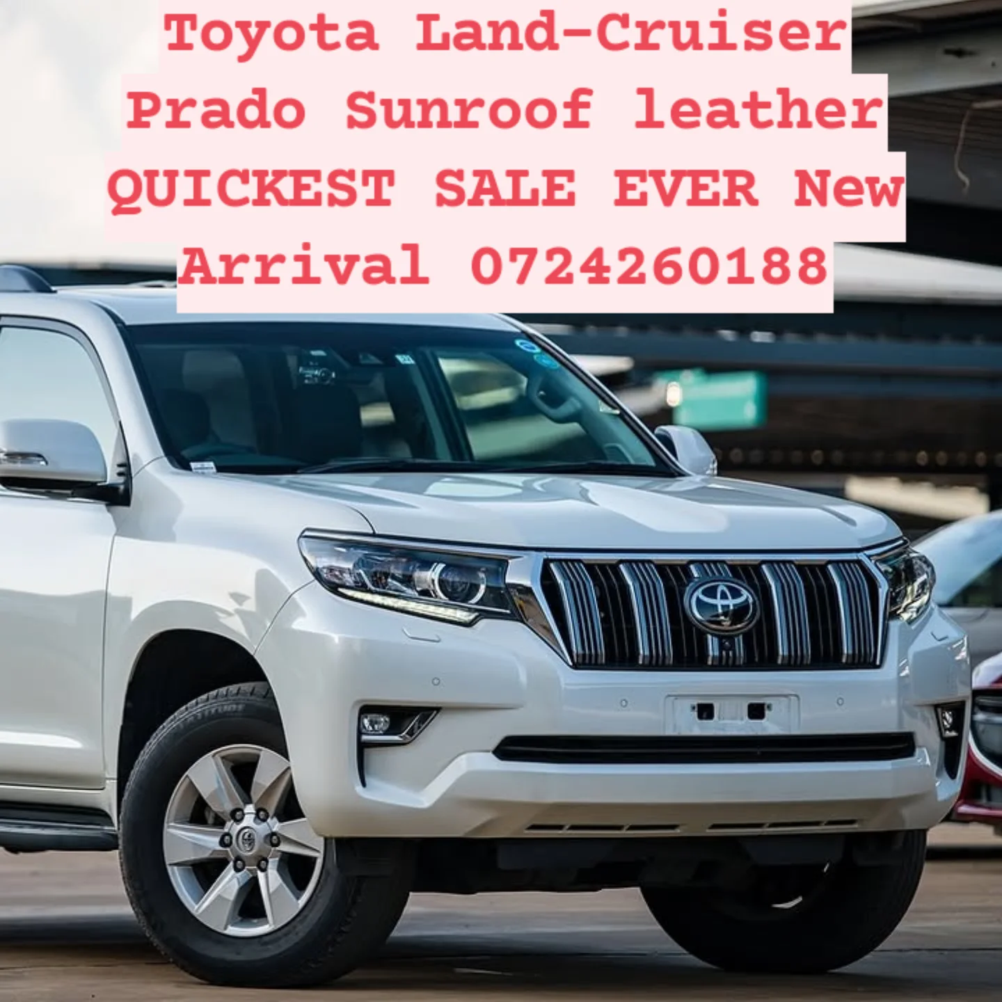 Toyota Land-Cruiser Prado diesel 2.8 New Arrival Pearl White j-150🔥 QUICK SALE You Pay 30% Deposit Hire purchase installments HP UpTo 70% financing/finance NO CRB STATUS CHECK Trade in OK