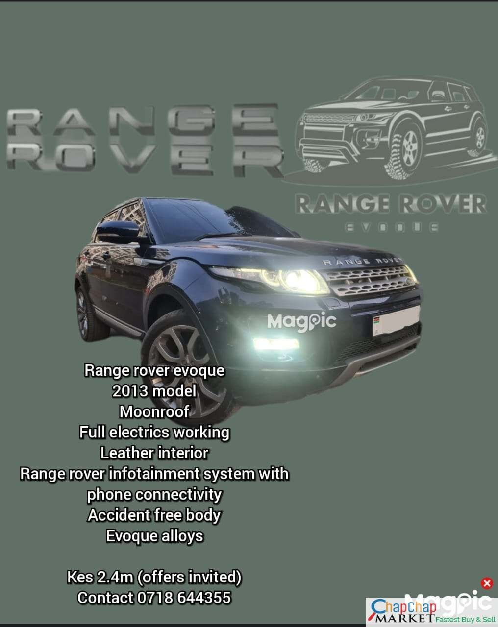 Range Rover EVOQUE Asian Owner 2.39M ONLY 😲 panoramic QUICK SALE You Pay 30% Deposit Hire purchase installments HP UpTo 70% financing/finance NO CRB STATUS CHECK Trade in OK