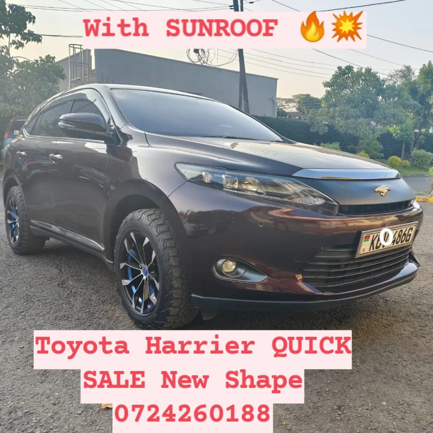 Toyota Harrier New shape with Sunroof QUICK SALE You Pay 30% Deposit Hire purchase installments HP UpTo 70% financing/finance NO CRB STATUS CHECK Trade in OK