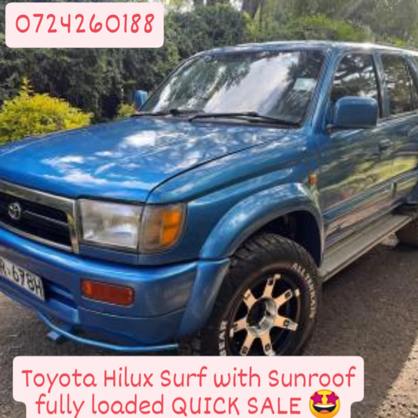 Toyota HILUX SURF with Sunroof QUICK SALE You Pay 30% Deposit Hire purchase installments HP UpTo 70% financing/finance NO CRB STATUS CHECK Trade in OK